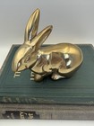 Vintage Metal Brass  Rabbit Bunny Mid Century Modern 5x5  hollow 