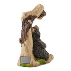 Black Bear Solar Made Of Plastic Polyresin   Solar Panel Home Decor Figurine
