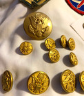 Vintage 1950   s Rare Military Army Patches  Pins  Buttons Lot Of 26 Pcs 008-011