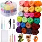 30 Colors Wool Roving Premium Wool With Felting Tool For Beginners Supplies