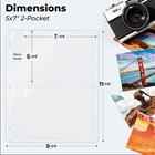 Photo Album Sleeves 2 Pocket 5 X 7 In Page Sheet Organizer 3 Ring Binder 25 Pack