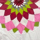 Handmade Original Dahlia Cotton Fabric Queen Size Patchwork Quilt Top topper
