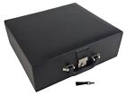 Tray Storage Box For Upto 4 1 2  Staunton Chess Men Set Black Faux Leather