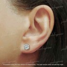 2 50ct Lab Created Diamond Screw Back Stud Earrings 14k White Gold Finish