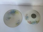 Vintage Nippon Hair Receiver Trinket Dish  Hand Painted Vanity Dresser Set