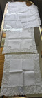Vintage White Bridal 5 Handkerchief Lot Lace Wedding Linen Craft As Is Cottage