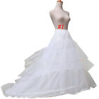 Women s Wedding Crinoline Slip Gown Underskirt White Bridal Petticoat Hoop Skirt