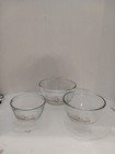 Vtg Anchor Hocking Glass Nesting Bowls Roses   Ribbons Pink Blue Collectible