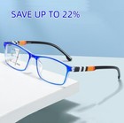 Men Women Anti Blue Light Progressive Multifocus Square Classic Reading Glasses 
