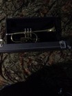 Vintage King Cornet Brass Lacquered 3 Piston Valves With Case