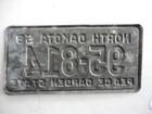 1958 North Dakota License Plate With 1960 Metal Date Tab In Original Condition