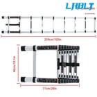 Lablt 8 5 Ft Multi-purpose Extension Ladders Collapsible Aluminum Telescoping