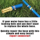 Joywayus 3pcs Solid Brass 5 8  Hose Repair Connectors With 5 8   