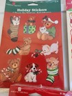 Lot Of Vintage Christmas Sticker Sheets American Greetings Angel Bears Cat Dog