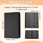 Card Binder 9 Pocket 252 Cards Zip Trading Card Binder For Tcg Mesh Black