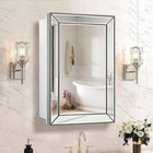 Retro Vintage Bathroom Mirror Medicine Cabinet - 16x26 Inch Wall-mounted Storage