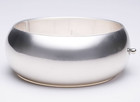 Vintage Taxco Mexico 925 Sterling Silver Chunky Hinged Bangle Bracelet 51 9g