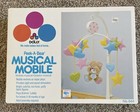 Vtg 80s New Dolly Peek-a-bear Crib Musical Mobile Baby Nursery Star Wind-up Usa