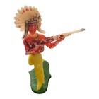 Vintage Cowboys And Indians Plastic Toy Figures Horses Wild West Play Time