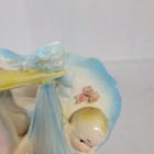 Vintage Stork Baby Ceramic Planter Mid Century Nursery Kitsch Baby Shower Decor