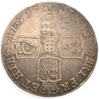1707-e Anne Crown Great Britain Scotland 5 Shillings Large Silver Coin 6c