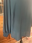 Worthington Women Dress Blouse Dark Green Long Sleeve Size 2x