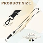 Durable 2pcs Durable Breakaway Lanyard  Adjustable Neck Lanyard  Black  Green