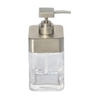 Metal Glass Soap Pump Dispenser Liquid Bathroom Kitchen Modern Vintage 15oz New