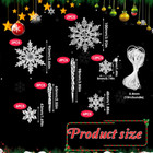 Christmas Tree Clear Glass Icicle Ornaments Decoration Xmas Home Decor Set Of 40