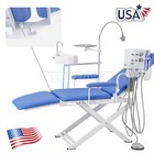 Dental Chair Mobile Exam Folding Silla W  Led Light Lamp tray unit Air Turbine 