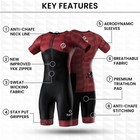 Triathlon Suits Mens - Aerodynamic Sleeved Tri Suit Men     Lightweight Trisuit   