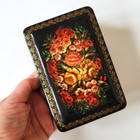 Antique Russian Lacquer Box 60s Painted Fedoskino Trinket Mstera Palekh Vintage