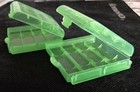 Brand New  2  Plastic Storage Case Holder Box For Aa 10440  14500 Battery Green