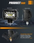 2x 4inch 30000lm Led Work Light Bar Flood Spot Pod Offroad Fog Driving Atv Truck