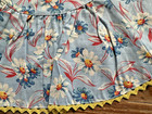 Nos 2 Vintage Cotton Feedsack  Print Half Aprons Homemade Daisies Roses Xs-s