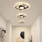 Modern Ceiling Light Fixture  Super Bright Flush Mount Led Ceiling Black Warm