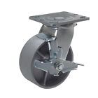 5 x2 heavy Duty Caster Steel Cast Iron Wheel caster capacity1000-4000lb