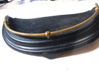 Antique Fireplace Fender Bumper Surround Guard Black Cast Iron Brass Painted