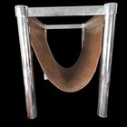 Milo Baughman Style Magazine Rack Chrome