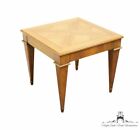 Baker Furniture Italian Provincial Banded Wood 18  Square Accent End Table 35   