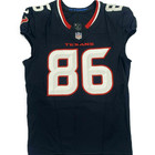 Dalton Schultz Game Worn 09 07 25 Houston Texans Nike Nfl Jersey Vs Rams Inc Coa
