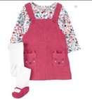 Carter s Pink Corduroy Floral Jumper 3 Pc Set Long Sleeve 18m Nwt