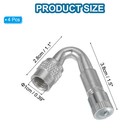 45 Degree Valve Stem Extension  4 Pcs Tire Valve Stem Extenders  Silver