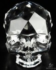 3 7  Faceted K9 Crystal Hand Carved Crystal Skull Sculpture  Crystal Healing