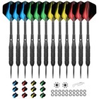 90  Tungsten Steel Tip Darts Set - 12 Pro-grade Metal Tip Darts  4 Styles  