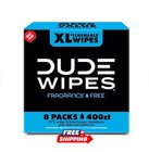 Dude Wipes Xl Flushable Wipes  Fragrance Free  Bonus Pack  8 Ct   400 Wipes