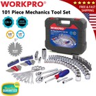 Workpro 140pc 101pc  39pc 3 8  1 4  Drive Wrench Socket Set Sae Metric Socket Us