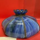 Vintage Blue  Stain Glass Lamp Shade Slag Glass Tiffany Style D 22   