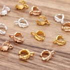 80pcs Rose Gold Tone Brass Bail Connector For Necklace 7x11mm Bail 10