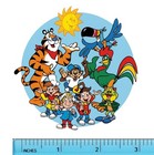 Saturday Morning Cereal Mascots Cartoon Nostalgia Anime Water Resistant Sticker